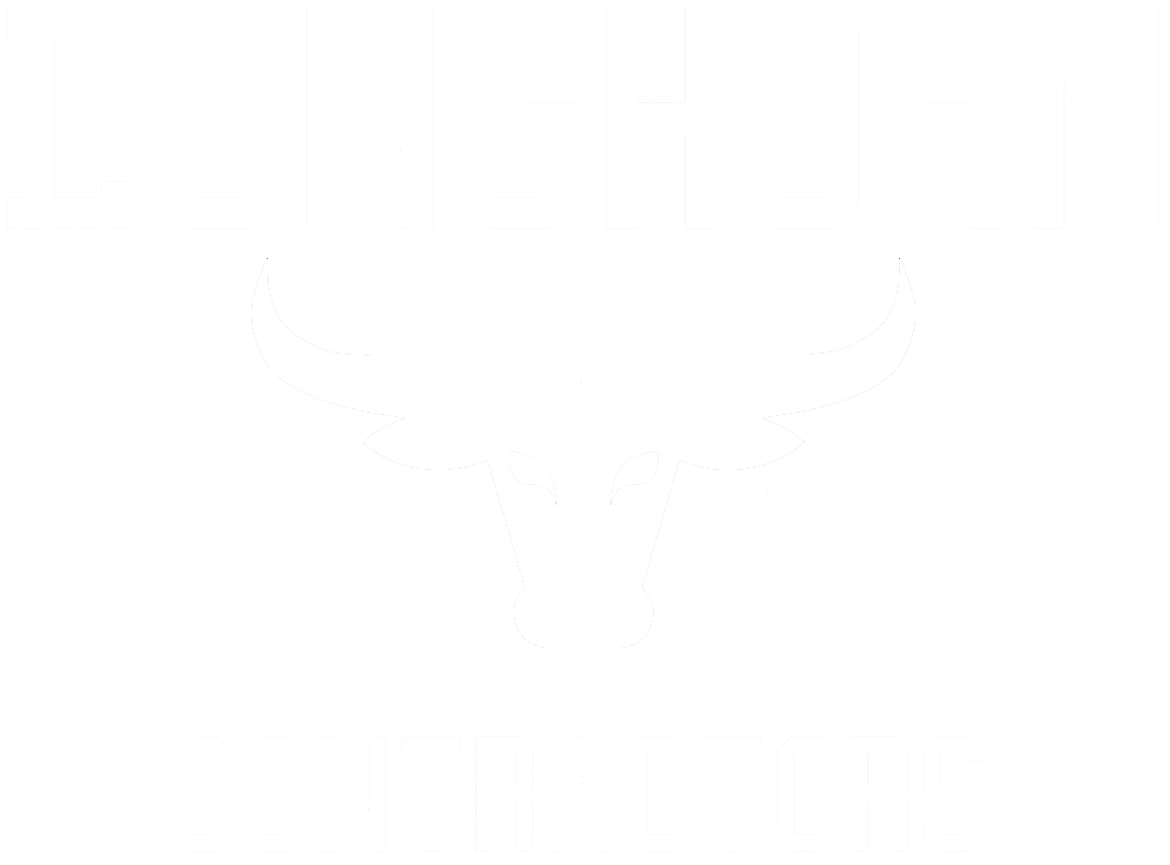 Longhorn Contractors Logo White Top Rated Deck Builders in Kansas City